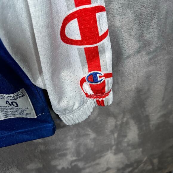 Vintage Champion Jersey Shirt Y2K King of Sweatshirts Blue Red Sz Medium - Picture 4 of 7